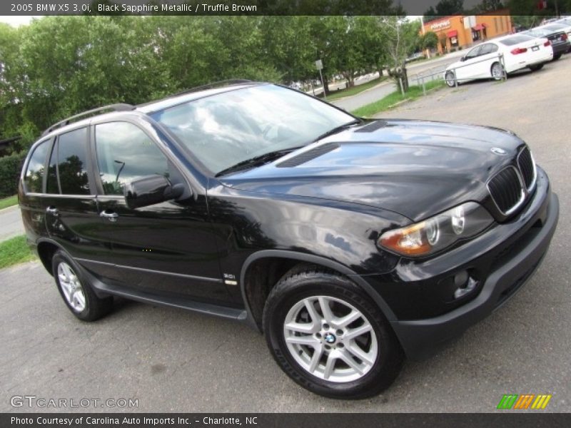 Black Sapphire Metallic / Truffle Brown 2005 BMW X5 3.0i