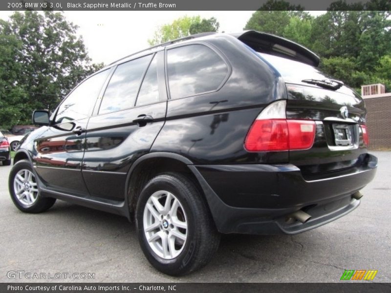 Black Sapphire Metallic / Truffle Brown 2005 BMW X5 3.0i