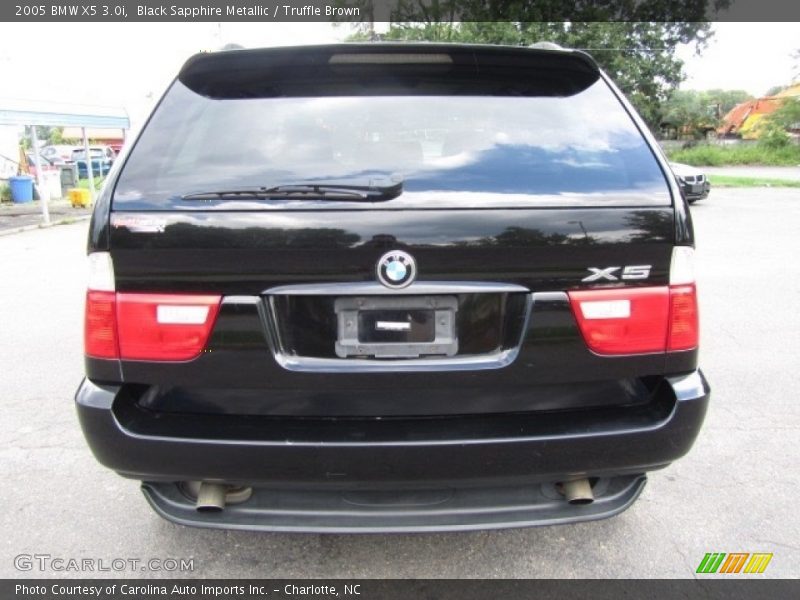 Black Sapphire Metallic / Truffle Brown 2005 BMW X5 3.0i