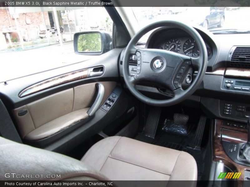 Black Sapphire Metallic / Truffle Brown 2005 BMW X5 3.0i