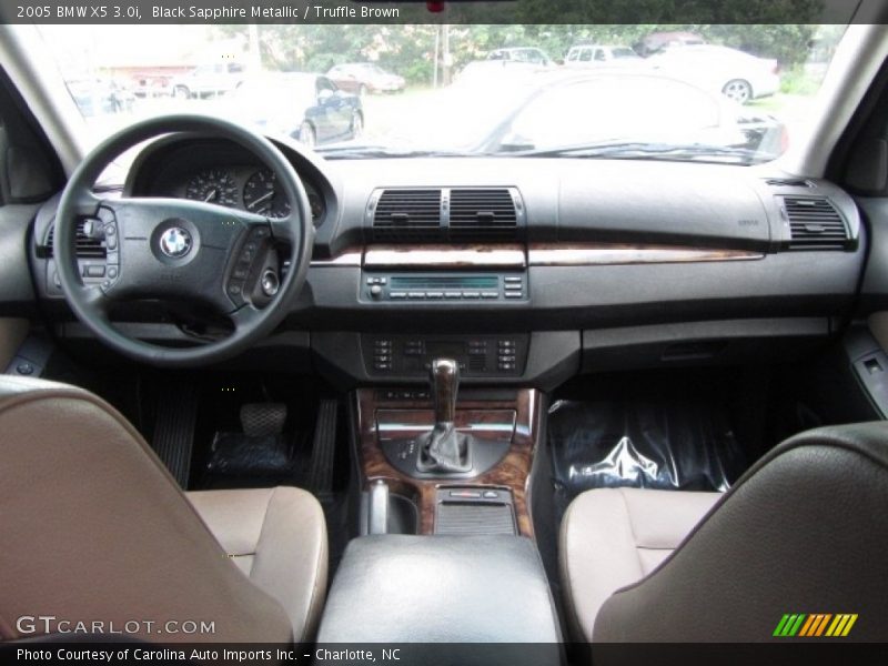 Black Sapphire Metallic / Truffle Brown 2005 BMW X5 3.0i