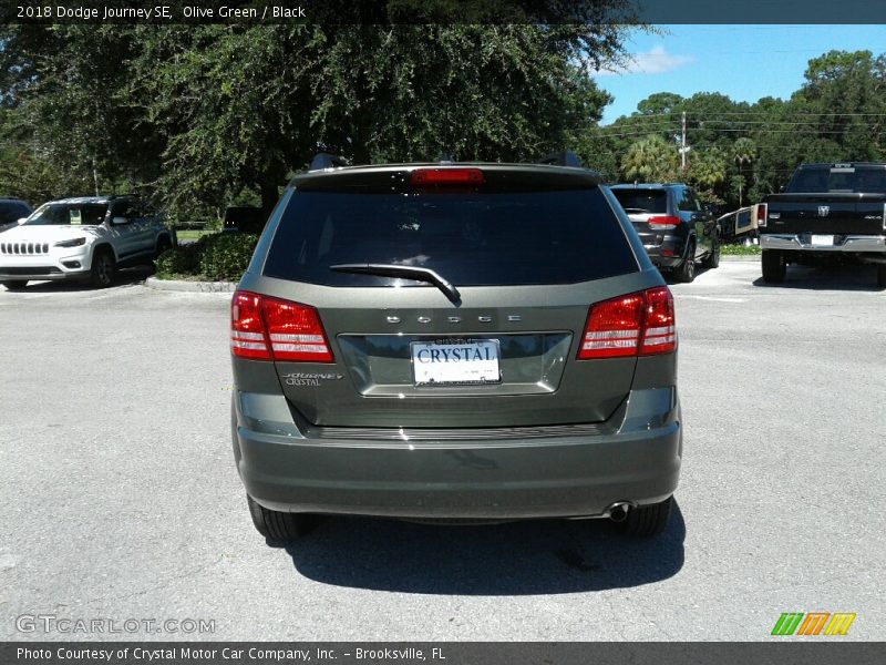 Olive Green / Black 2018 Dodge Journey SE