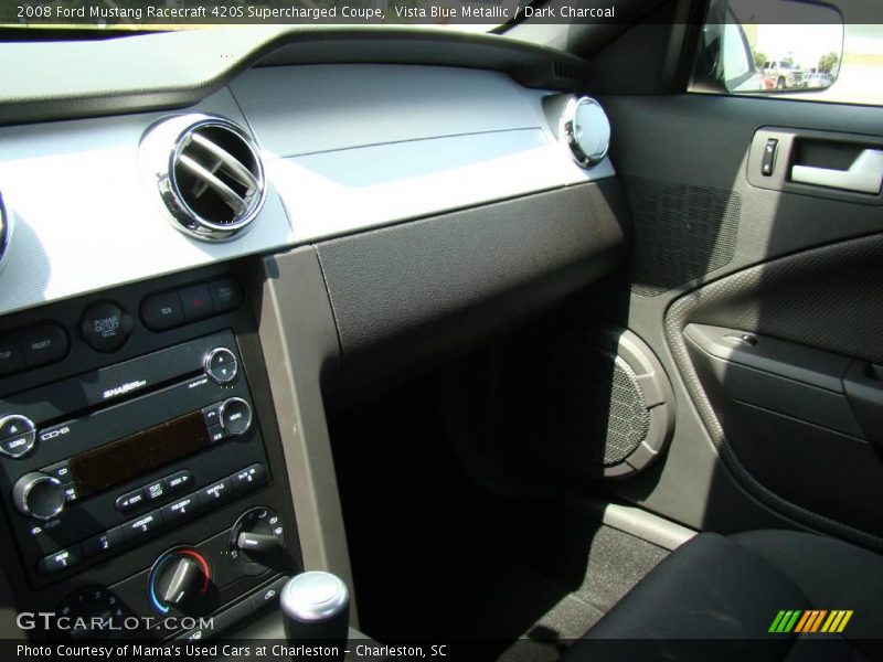 Vista Blue Metallic / Dark Charcoal 2008 Ford Mustang Racecraft 420S Supercharged Coupe