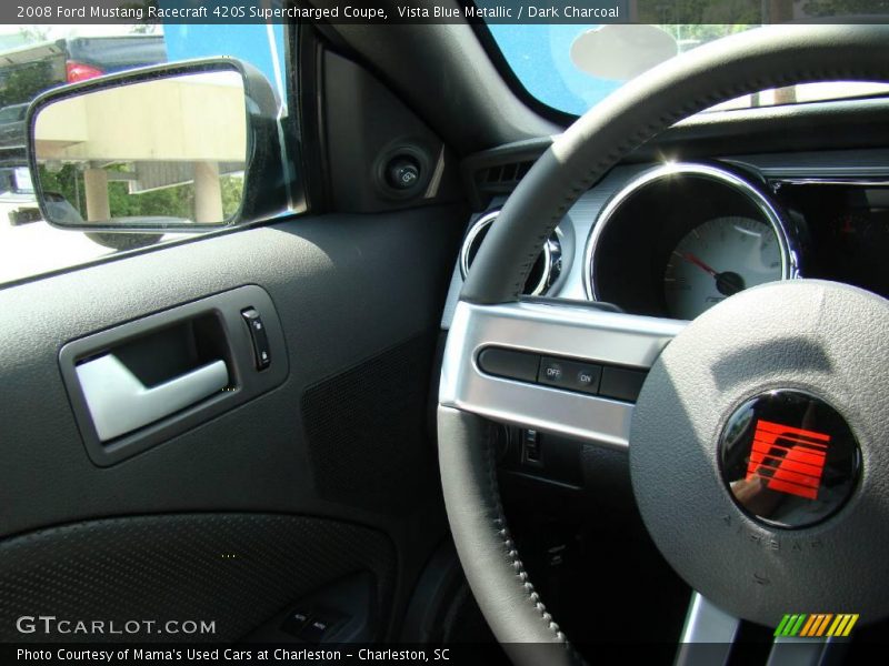 Vista Blue Metallic / Dark Charcoal 2008 Ford Mustang Racecraft 420S Supercharged Coupe