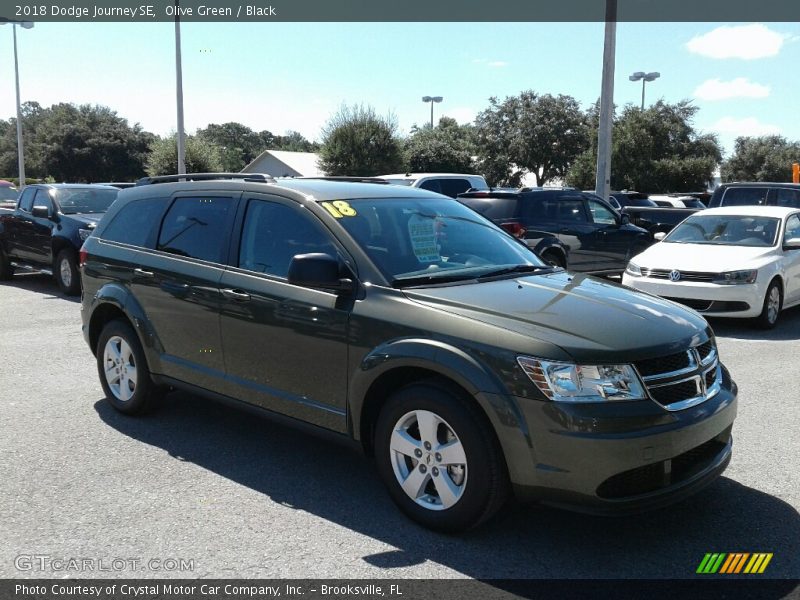 Olive Green / Black 2018 Dodge Journey SE