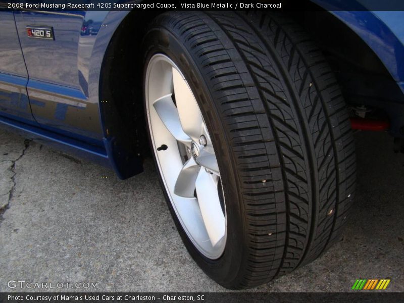 Vista Blue Metallic / Dark Charcoal 2008 Ford Mustang Racecraft 420S Supercharged Coupe