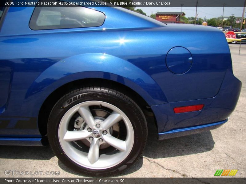 Vista Blue Metallic / Dark Charcoal 2008 Ford Mustang Racecraft 420S Supercharged Coupe