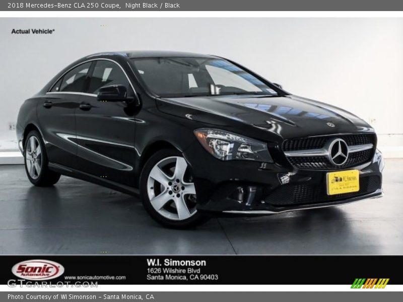 Night Black / Black 2018 Mercedes-Benz CLA 250 Coupe