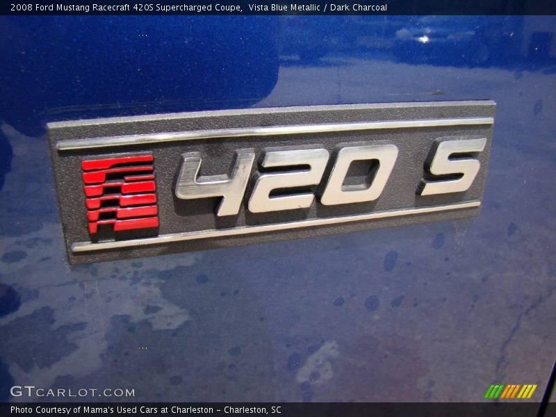 Vista Blue Metallic / Dark Charcoal 2008 Ford Mustang Racecraft 420S Supercharged Coupe