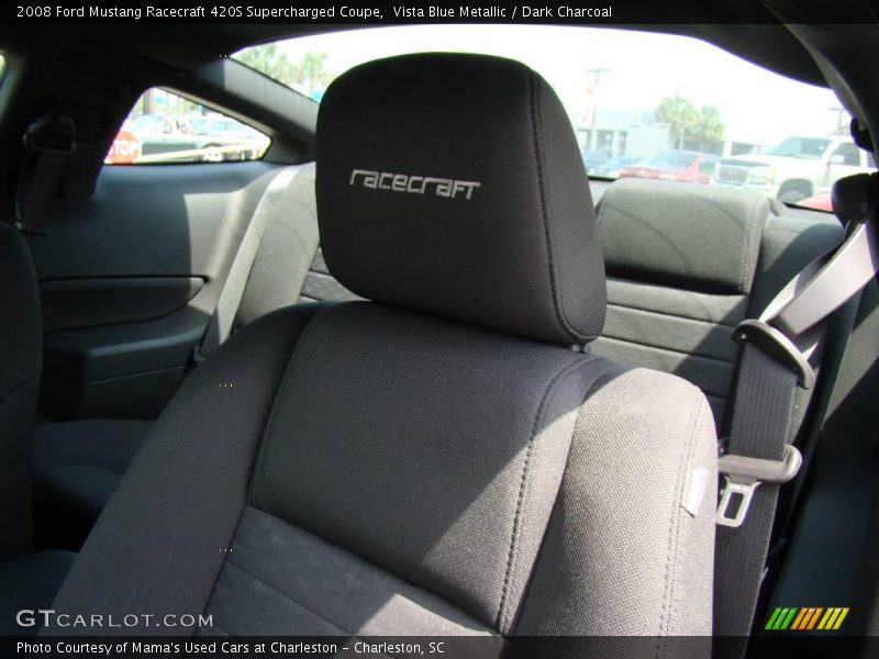 Vista Blue Metallic / Dark Charcoal 2008 Ford Mustang Racecraft 420S Supercharged Coupe