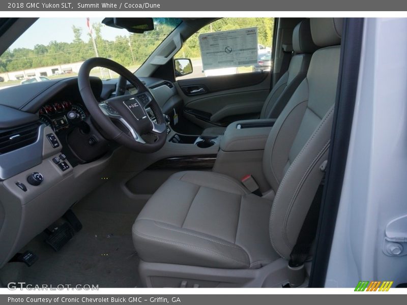 Summit White / Cocoa/Dune 2018 GMC Yukon SLT
