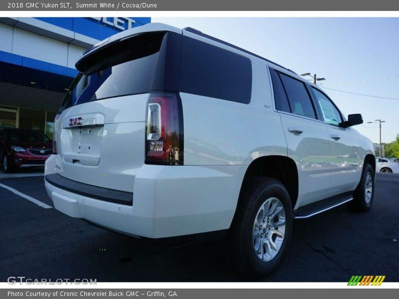 Summit White / Cocoa/Dune 2018 GMC Yukon SLT