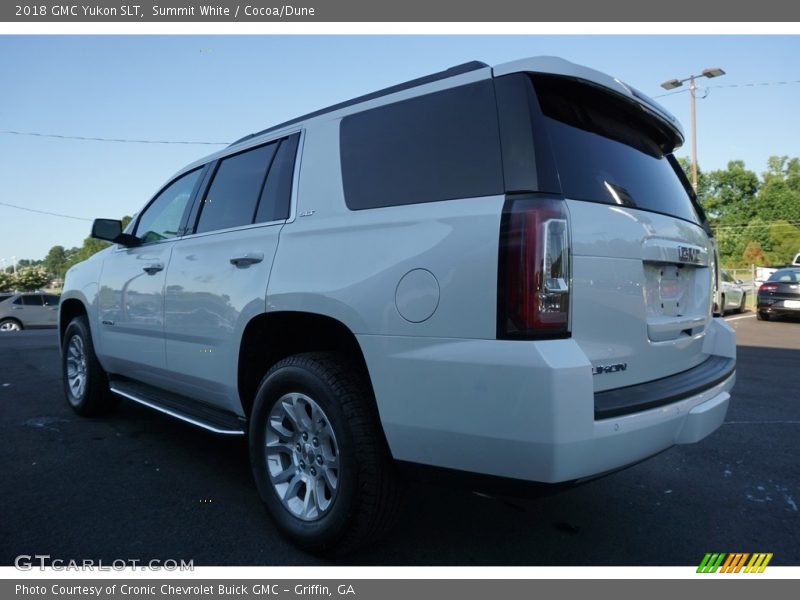 Summit White / Cocoa/Dune 2018 GMC Yukon SLT