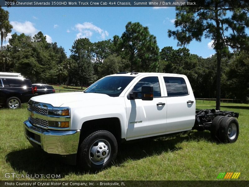 Summit White / Dark Ash/Jet Black 2019 Chevrolet Silverado 3500HD Work Truck Crew Cab 4x4 Chassis