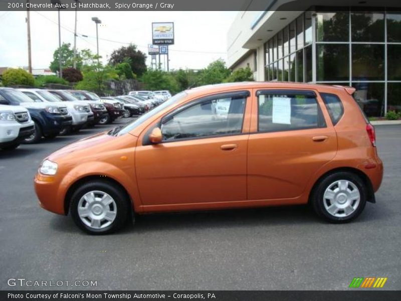 Spicy Orange / Gray 2004 Chevrolet Aveo LS Hatchback