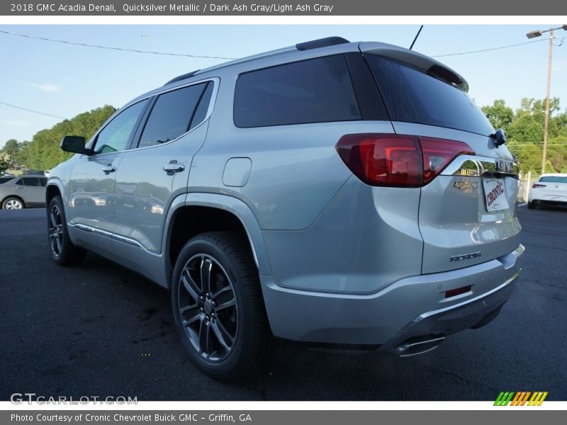 Quicksilver Metallic / Dark Ash Gray/Light Ash Gray 2018 GMC Acadia Denali