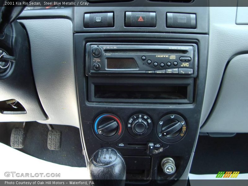 Steel Blue Metallic / Gray 2001 Kia Rio Sedan