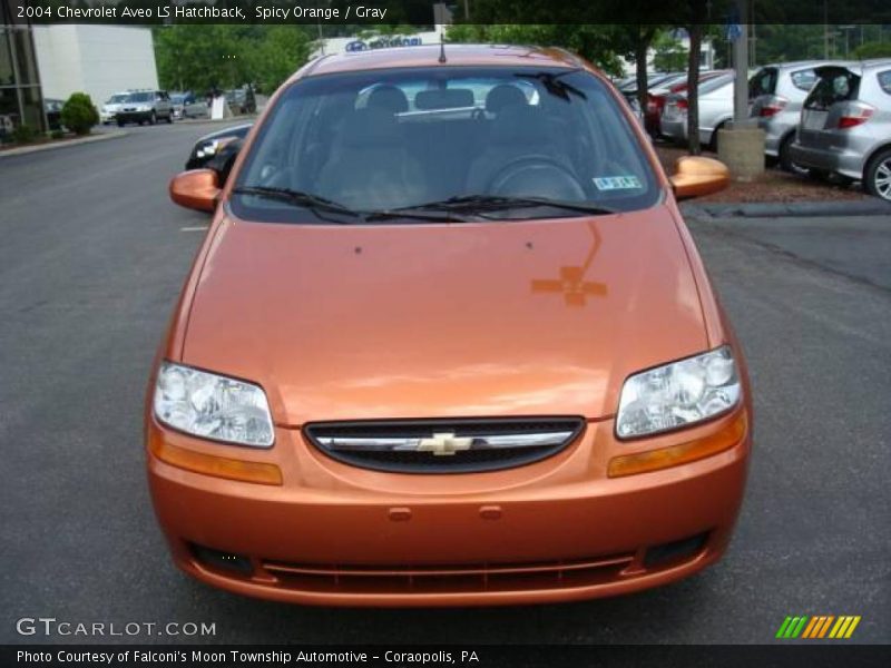 Spicy Orange / Gray 2004 Chevrolet Aveo LS Hatchback