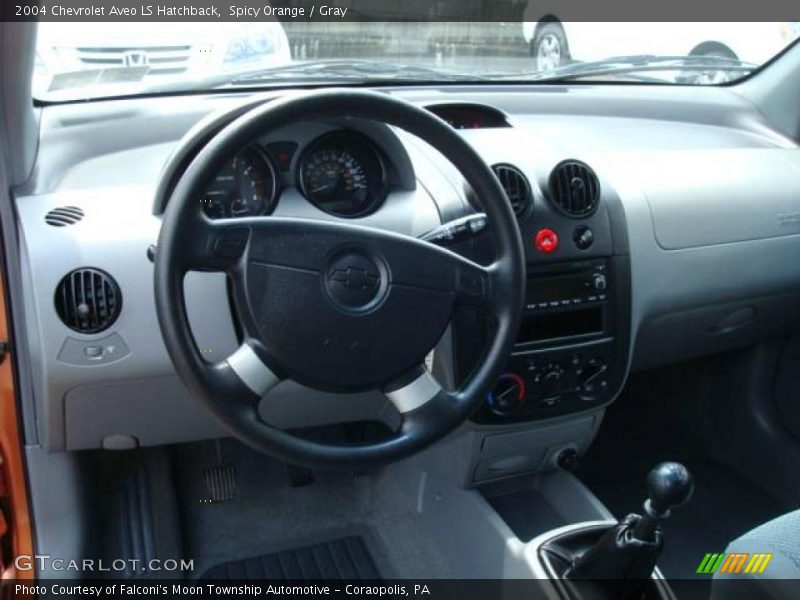 Spicy Orange / Gray 2004 Chevrolet Aveo LS Hatchback