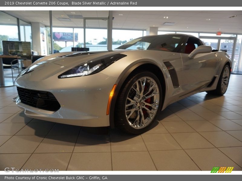 Blade Silver Metallic / Adrenaline Red 2019 Chevrolet Corvette Z06 Coupe
