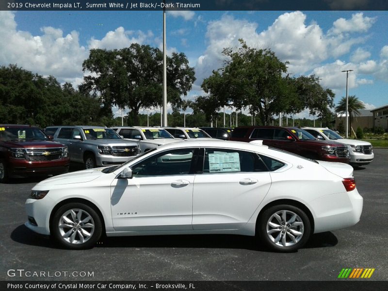 Summit White / Jet Black/­Dark Titanium 2019 Chevrolet Impala LT