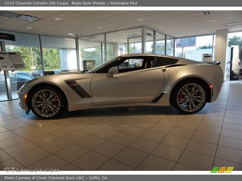 Blade Silver Metallic / Adrenaline Red 2019 Chevrolet Corvette Z06 Coupe