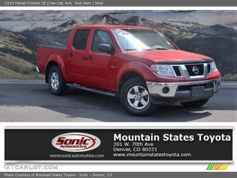 Red Alert / Steel 2010 Nissan Frontier SE Crew Cab 4x4