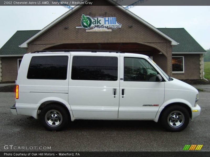 Ivory White / Medium Gray 2002 Chevrolet Astro LS AWD