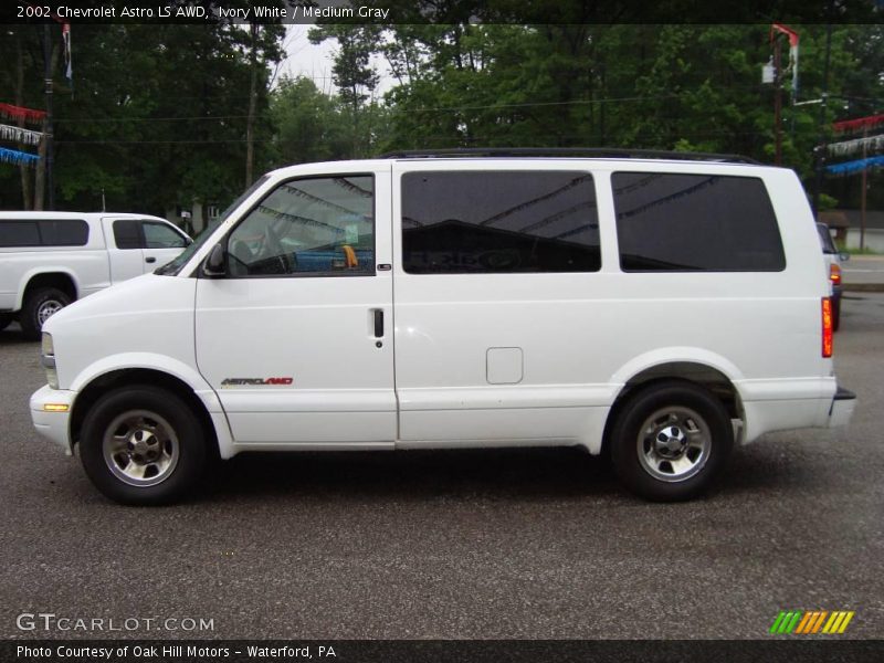 Ivory White / Medium Gray 2002 Chevrolet Astro LS AWD