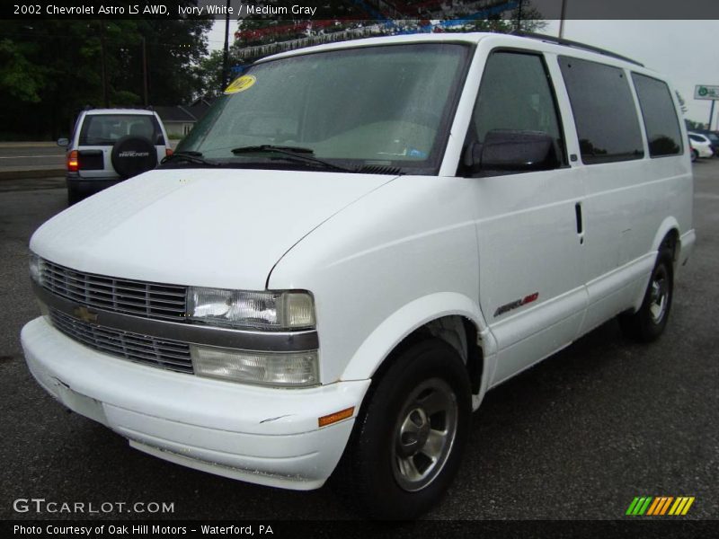 Ivory White / Medium Gray 2002 Chevrolet Astro LS AWD