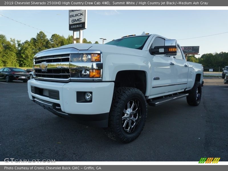 Summit White / High Country Jet Black/­Medium Ash Gray 2019 Chevrolet Silverado 2500HD High Country Crew Cab 4WD