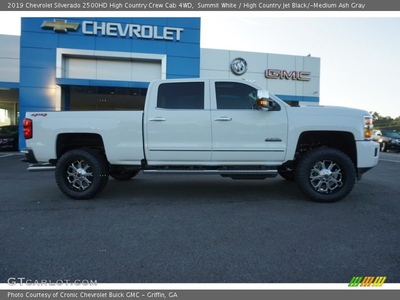 Summit White / High Country Jet Black/­Medium Ash Gray 2019 Chevrolet Silverado 2500HD High Country Crew Cab 4WD