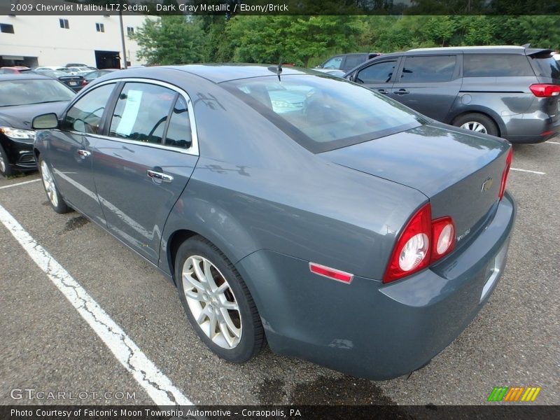Dark Gray Metallic / Ebony/Brick 2009 Chevrolet Malibu LTZ Sedan