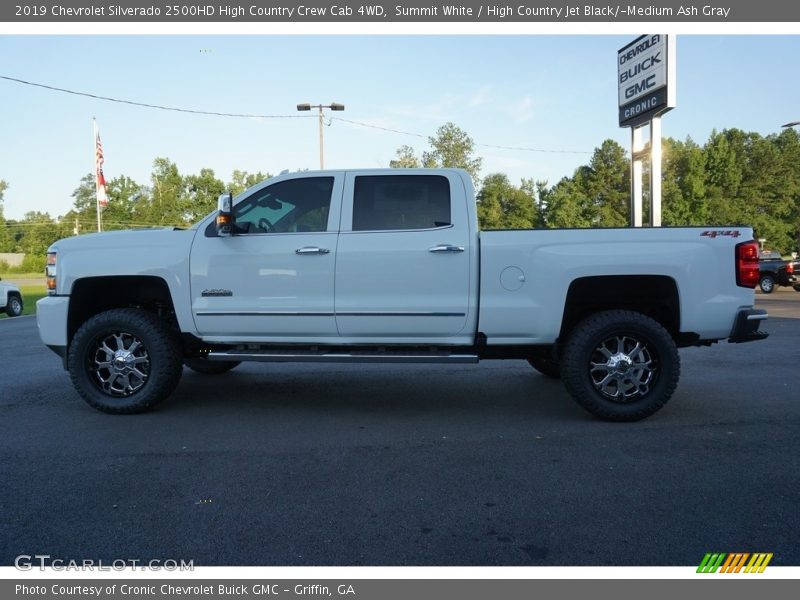 Summit White / High Country Jet Black/­Medium Ash Gray 2019 Chevrolet Silverado 2500HD High Country Crew Cab 4WD