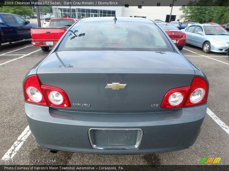 Dark Gray Metallic / Ebony/Brick 2009 Chevrolet Malibu LTZ Sedan