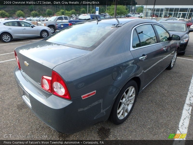 Dark Gray Metallic / Ebony/Brick 2009 Chevrolet Malibu LTZ Sedan