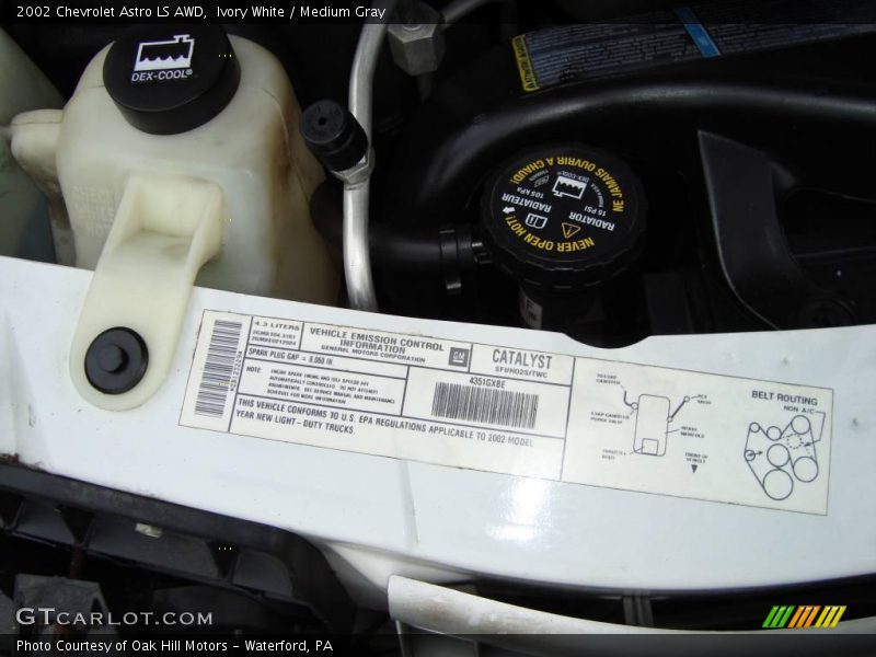 Ivory White / Medium Gray 2002 Chevrolet Astro LS AWD