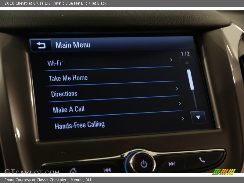 Kinetic Blue Metallic / Jet Black 2018 Chevrolet Cruze LT