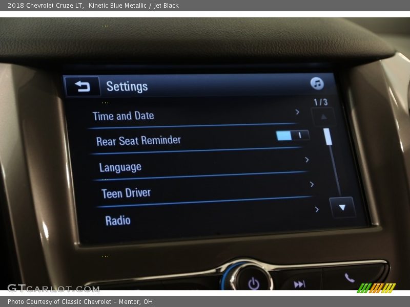 Kinetic Blue Metallic / Jet Black 2018 Chevrolet Cruze LT