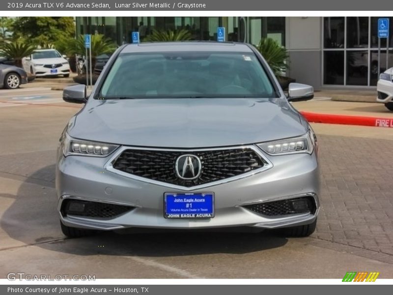 Lunar Silver Metallic / Graystone 2019 Acura TLX V6 Advance Sedan
