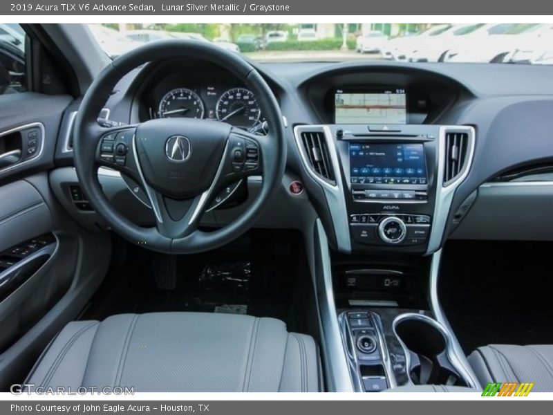 Lunar Silver Metallic / Graystone 2019 Acura TLX V6 Advance Sedan