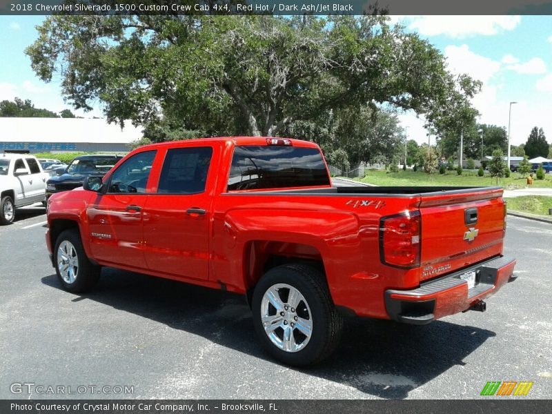 Red Hot / Dark Ash/Jet Black 2018 Chevrolet Silverado 1500 Custom Crew Cab 4x4