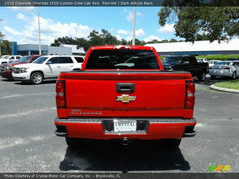 Red Hot / Dark Ash/Jet Black 2018 Chevrolet Silverado 1500 Custom Crew Cab 4x4