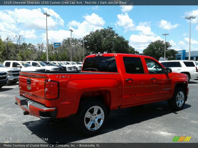 Red Hot / Dark Ash/Jet Black 2018 Chevrolet Silverado 1500 Custom Crew Cab 4x4