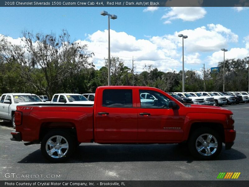 Red Hot / Dark Ash/Jet Black 2018 Chevrolet Silverado 1500 Custom Crew Cab 4x4