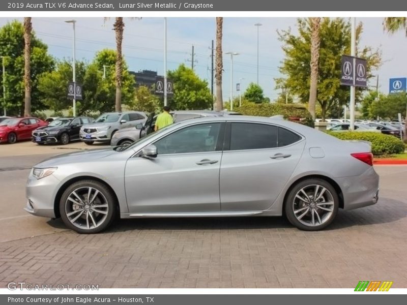 Lunar Silver Metallic / Graystone 2019 Acura TLX V6 Advance Sedan