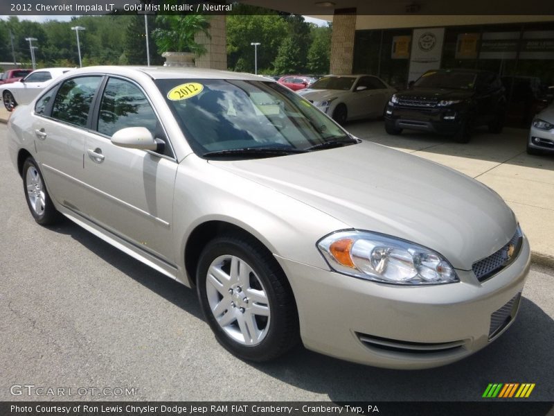 Gold Mist Metallic / Neutral 2012 Chevrolet Impala LT