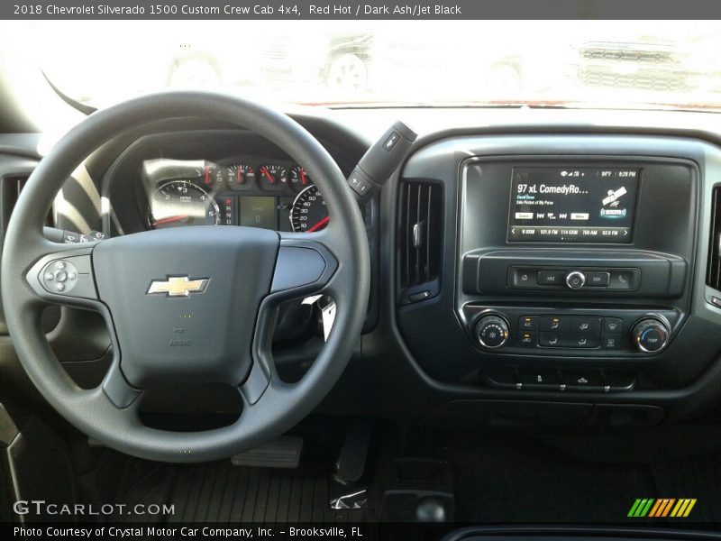 Red Hot / Dark Ash/Jet Black 2018 Chevrolet Silverado 1500 Custom Crew Cab 4x4