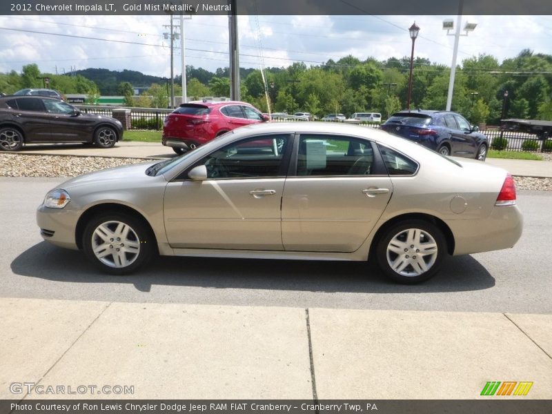 Gold Mist Metallic / Neutral 2012 Chevrolet Impala LT