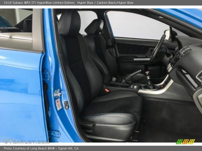 Front Seat of 2016 WRX STI HyperBlue Limited Edition